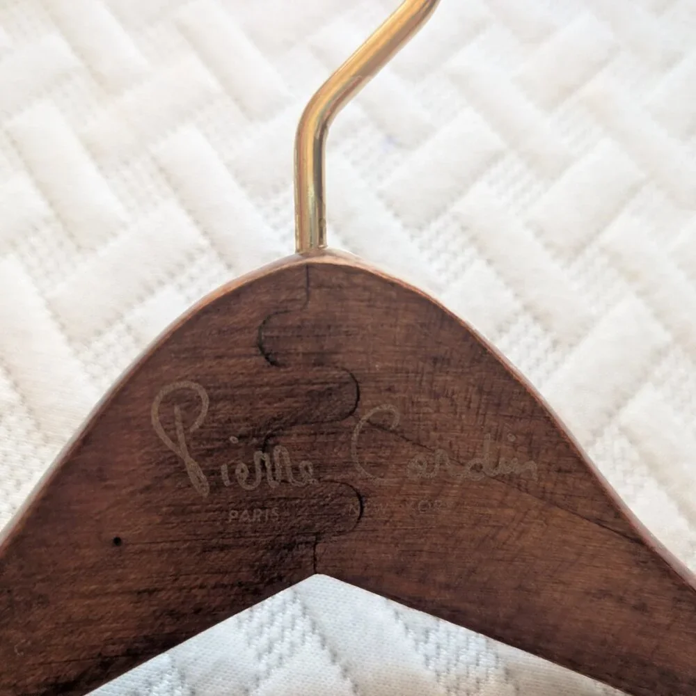 Pierre Cardin Vintage Wooden Clothing Hanger